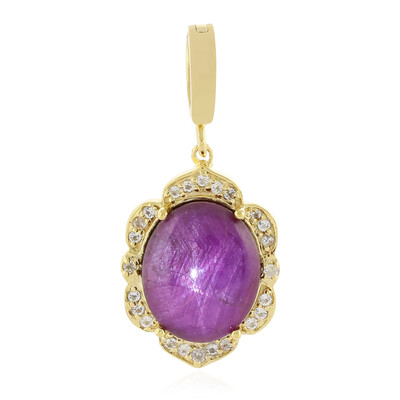 Channapatna Star Ruby Silver Pendant