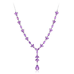 Amethyst Silver Necklace