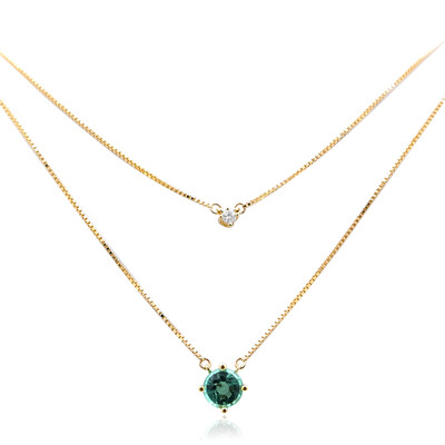 9K Muzo Colombian Emerald Gold Necklace (de Melo)