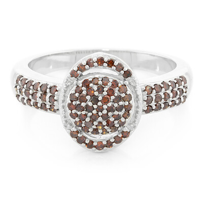 Fancy Diamond Silver Ring