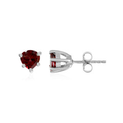 Mozambique Garnet Silver Earrings