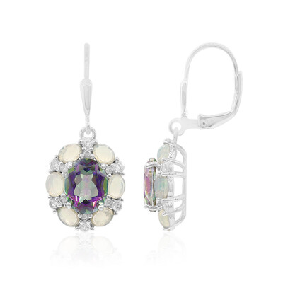 Green Mystic Quartz Silver Earrings
