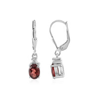 Mozambique Garnet Silver Earrings