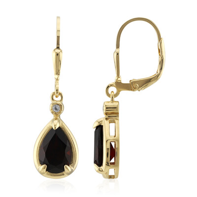 Garnet Silver Earrings
