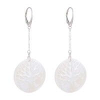 Mother of Pearl Silver Earrings