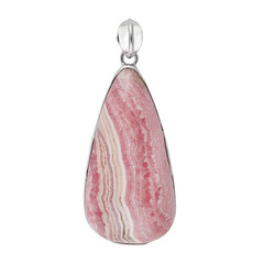 Rhodochrosite Silver Pendant (Bali Barong)