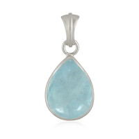 Brazilian Aquamarine Silver Pendant (Bali Barong)