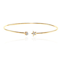 9K SI1 (G) Diamond Gold Bangle