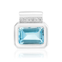 Sky Blue Topaz Silver Pendant