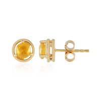 Madagascar Yellow Sapphire Silver Earrings