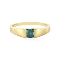 9K I3 Blue Diamond Gold Ring