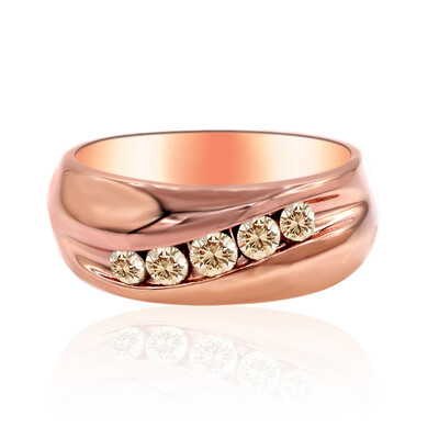 14K SI1 Argyle Rose De France Diamond Gold Ring (Annette)