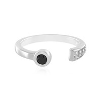 Black Spinel Silver Ring