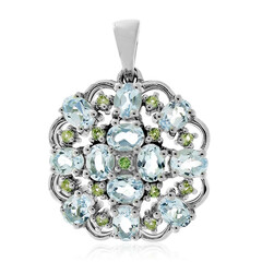Sky Blue Topaz Silver Pendant
