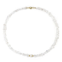 White Quartz Silver Necklace (Riya)