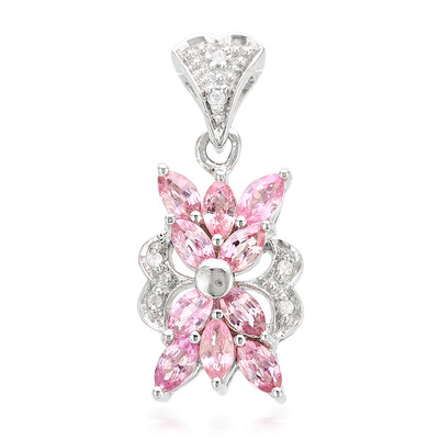 Padparadscha Sapphire Silver Pendant