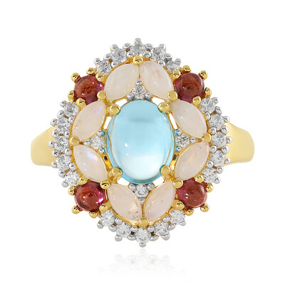 Swiss Blue Topaz Silver Ring