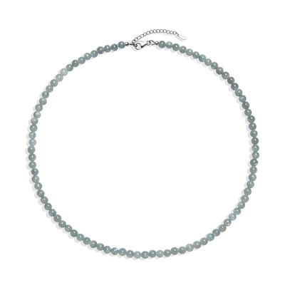 Green Kyanite Silver Necklace
