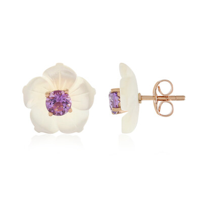 Mother of Pearl Silver Earrings (Gems en Vogue)