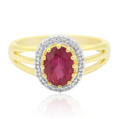 9K Californian Pink Tourmaline Gold Ring