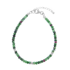 Ruby in Zoisite Silver Bracelet