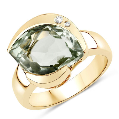 14K Green Amethyst Gold Ring (SUHANA)