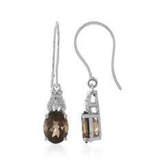 Smoky Quartz Silver Earrings