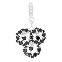 Black Spinel Silver Pendant
