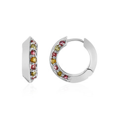 Fancy Tourmaline Silver Earrings