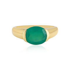 Green Onyx Silver Ring