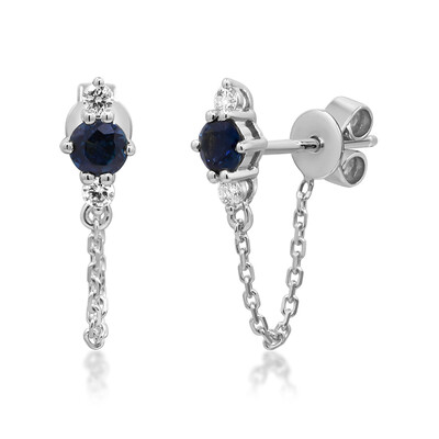 14K Ceylon Sapphire Gold Earrings (CIRARI)