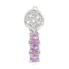 Unheated Ceylon Purple Sapphire Silver Pendant
