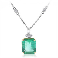 18K Colombian Emerald Gold Necklace (CIRARI)
