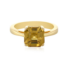 Yellow Zircon Silver Ring