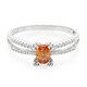Padparadscha Sapphire Silver Ring