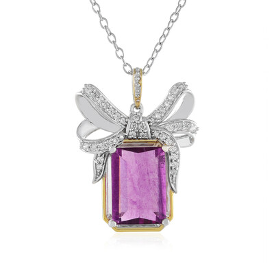 Pink Flouorite Silver Pendant (Gems en Vogue)