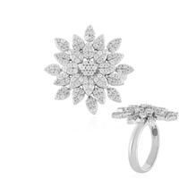 White Topaz Silver Ring