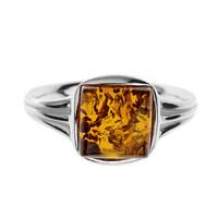 Baltic Amber Silver Ring