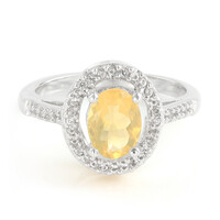 Fire Opal Silver Ring