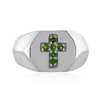 Russian Diopside Silver Ring