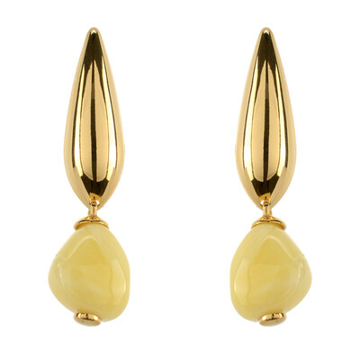 Milky Baltic Amber Silver Earrings (dagen)