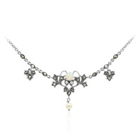 White Opal Silver Necklace