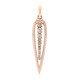 9K SI1 Argyle Rose De France Diamond Gold Pendant (Annette)
