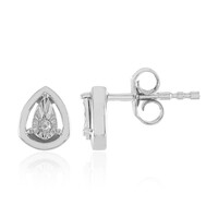 I2 (J) Diamond Silver Earrings