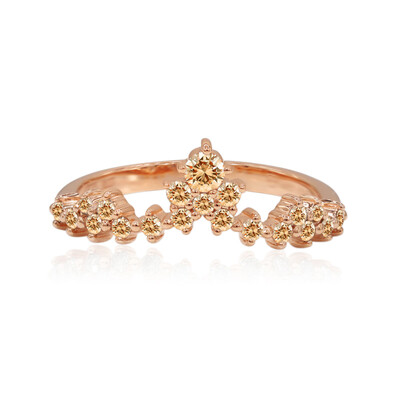 9K SI1 Argyle Rose De France Diamond Gold Ring (Annette)
