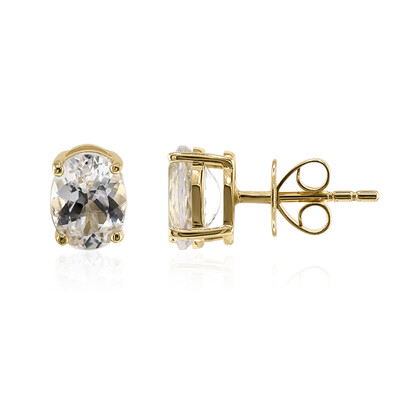 Mexican Pink Danburite 9K Gold Earrings 2.04ct