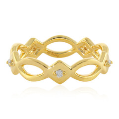 I2 (H) Diamond Silver Ring