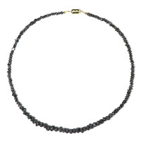 Black Diamond Silver Necklace(Adela Silber)