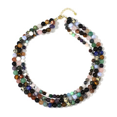 Neon Blue Apatite Silver Necklace