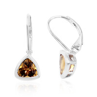 Cognac Scapolite Silver Earrings